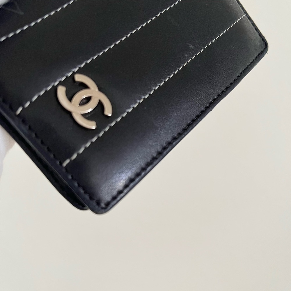 Chanel Mademoiselle black lamb skin quilted wallet - Picture 5 of 15